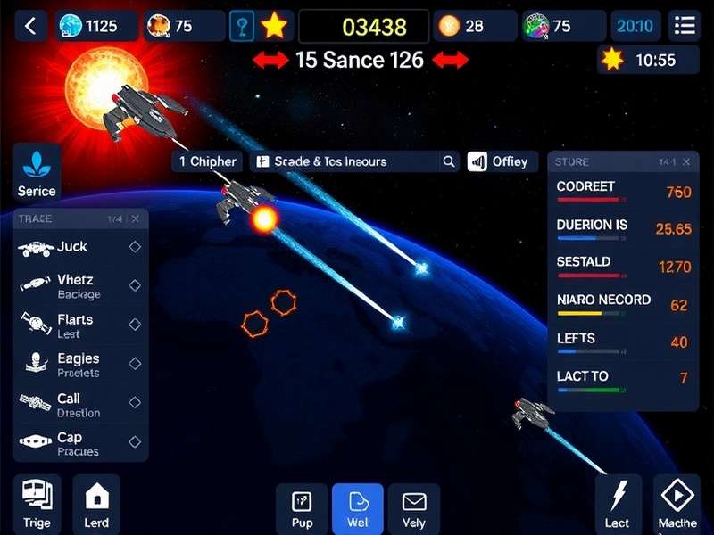 Deep Space Defenders gameplay screenshot showing space combat